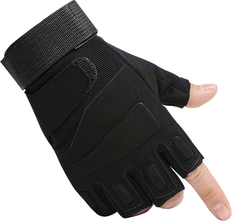 CHIMUYU Fingerless Tactical Half Finger Gloves for Men Women - Airsoft Shooting, Motorcycle, Bike Cycling, Driving, Hunting, Hiking, Riding Outdoor Sport - Image 1